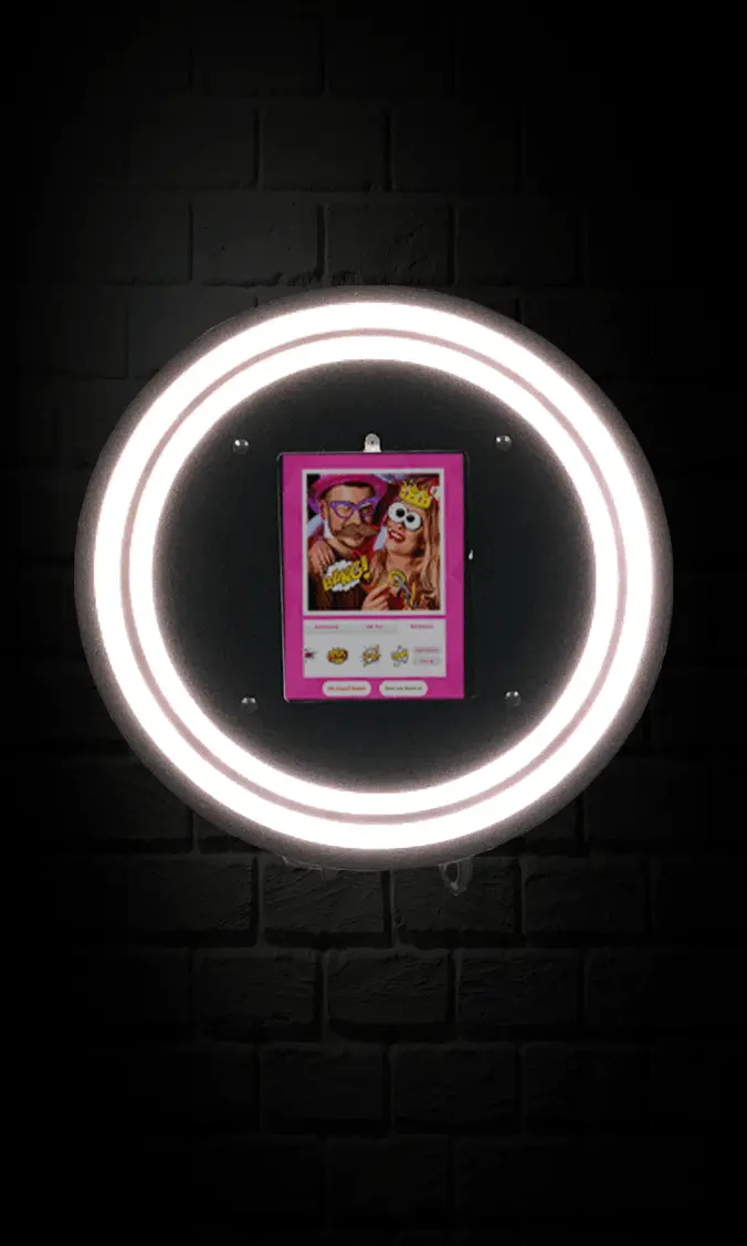 iPad photo booth ring enclosure